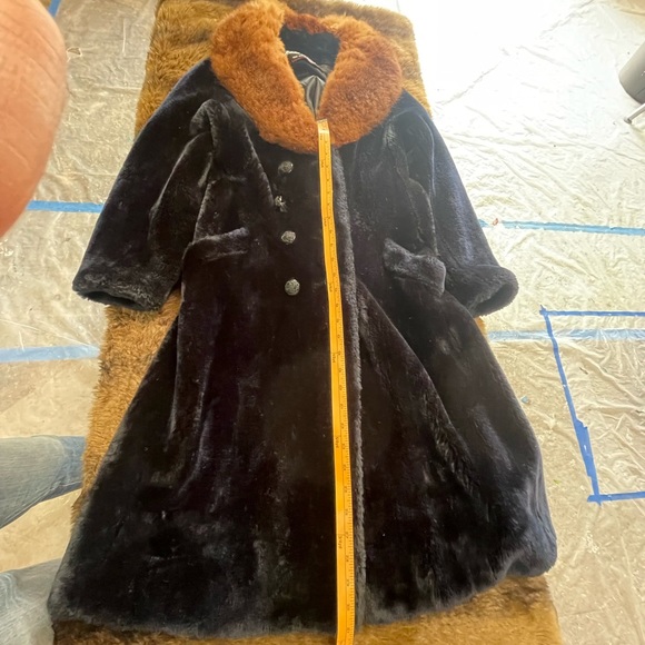 Vintage Marshall Field Black-ish Blue Faux Fur - Picture 8 of 15